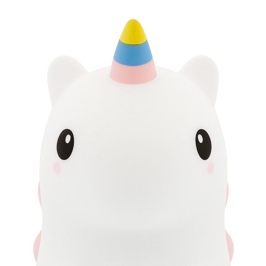 LED RGBW ściemnialna, ładowalna, dotykowa lampka nocna dla dzieci UNICORN LED/1W/5V 1200 mAh