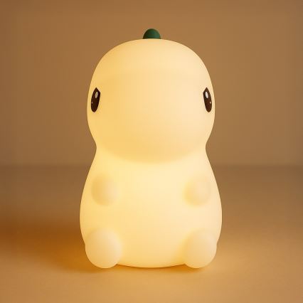 LED RGBW ściemnialna ładowalna dotykowa lampka nocna dla dzieci DINO LED/1W/5V 1200 mAh