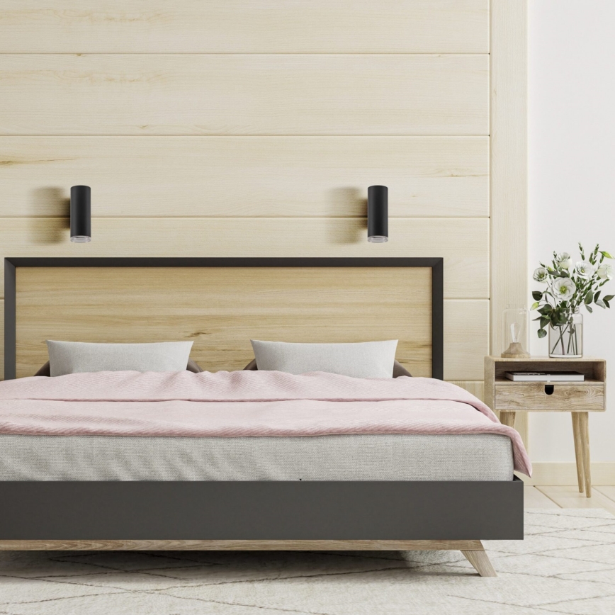 LED RGBW ściemnialny kinkiet łazienkowy TURYN 1xGU10/6W/230V 3000K Wi-Fi IP44 czarny