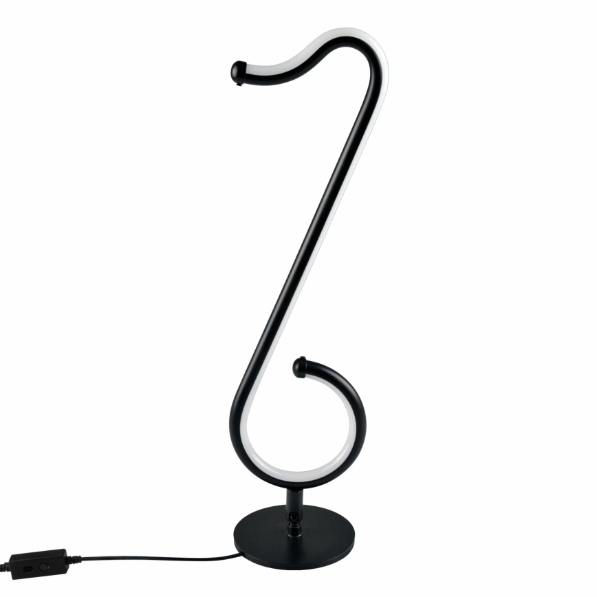 LED RGBW Ściemnialna lampa stołowa NUTKA LED/15W/5V czarna + pilot zdalnego sterowania