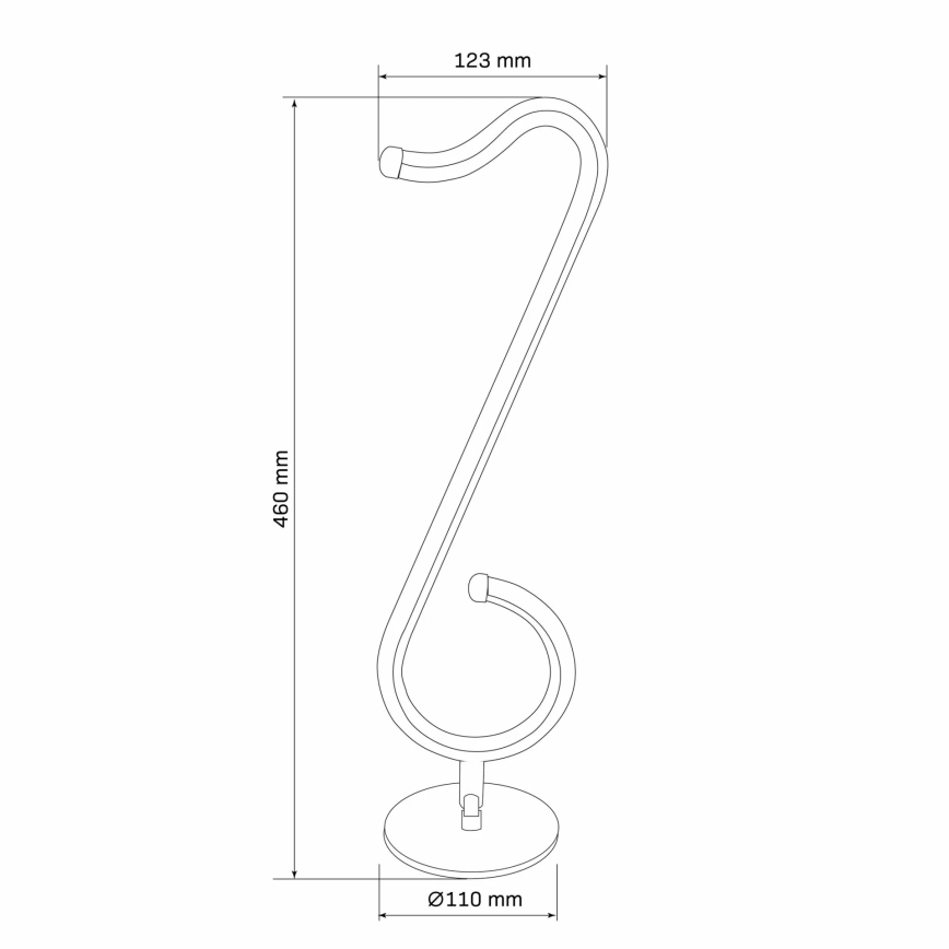 LED RGBW Ściemnialna lampa stołowa NUTKA LED/15W/5V czarna + pilot zdalnego sterowania