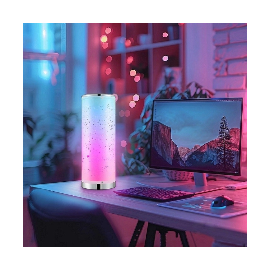 LED RGBW Ściemnialna lampa stołowa STELLA MINI LED/5W/5V + pilot zdalnego sterowania