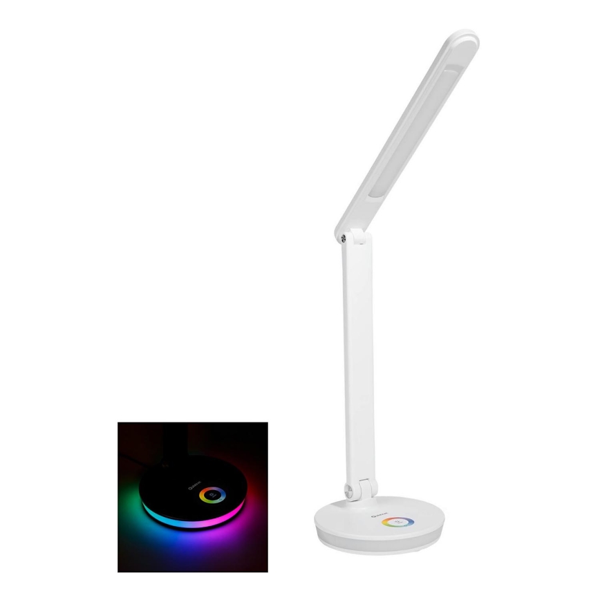 LED RGBW Ściemnialna lampa stołowa z funkcją power banku LED/12W/5V 2800-6000K biała