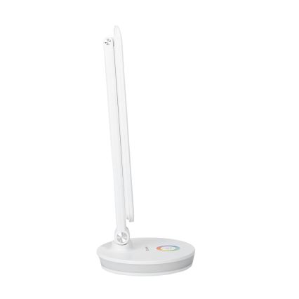 LED RGBW Ściemnialna lampa stołowa z funkcją power banku LED/12W/5V 2800-6000K biała
