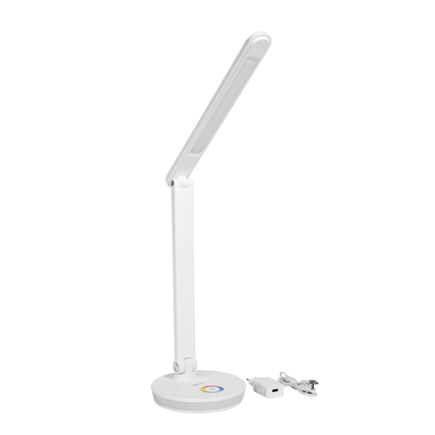 LED RGBW Ściemnialna lampa stołowa z funkcją power banku LED/12W/5V 2800-6000K biała