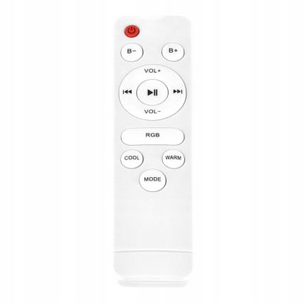 Oprawa sufitowa LED RGBW ściemnialna z głośnikiem 60W/230V 3000–6000K śr. 40 cm biała + pilot