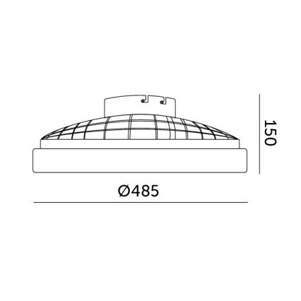 LED RGBW ściemnialna oprawa sufitowa z wentylatorem VENTELUX LED/48W/230V 3000/4000/6500K śr. 48,5 cm czarna + pilot zdalnego sterowania