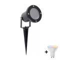 LED RGBW ściemnialna lampa zewnętrzna BLAKE 1xGU10/4,8W/230V IP65 + pilot zdalnego sterowania