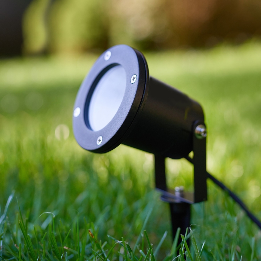 LED RGBW ściemnialna lampa zewnętrzna BLAKE 1xGU10/4,8W/230V IP65 + pilot zdalnego sterowania