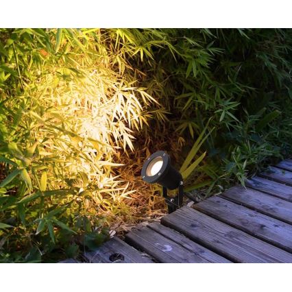 LED RGBW ściemnialna lampa zewnętrzna BLAKE 1xGU10/6W/230V IP65 + pilot zdalnego sterowania