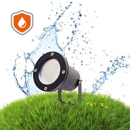 LED RGBW ściemnialna lampa zewnętrzna BLAKE 1xGU10/6W/230V IP65 + pilot zdalnego sterowania