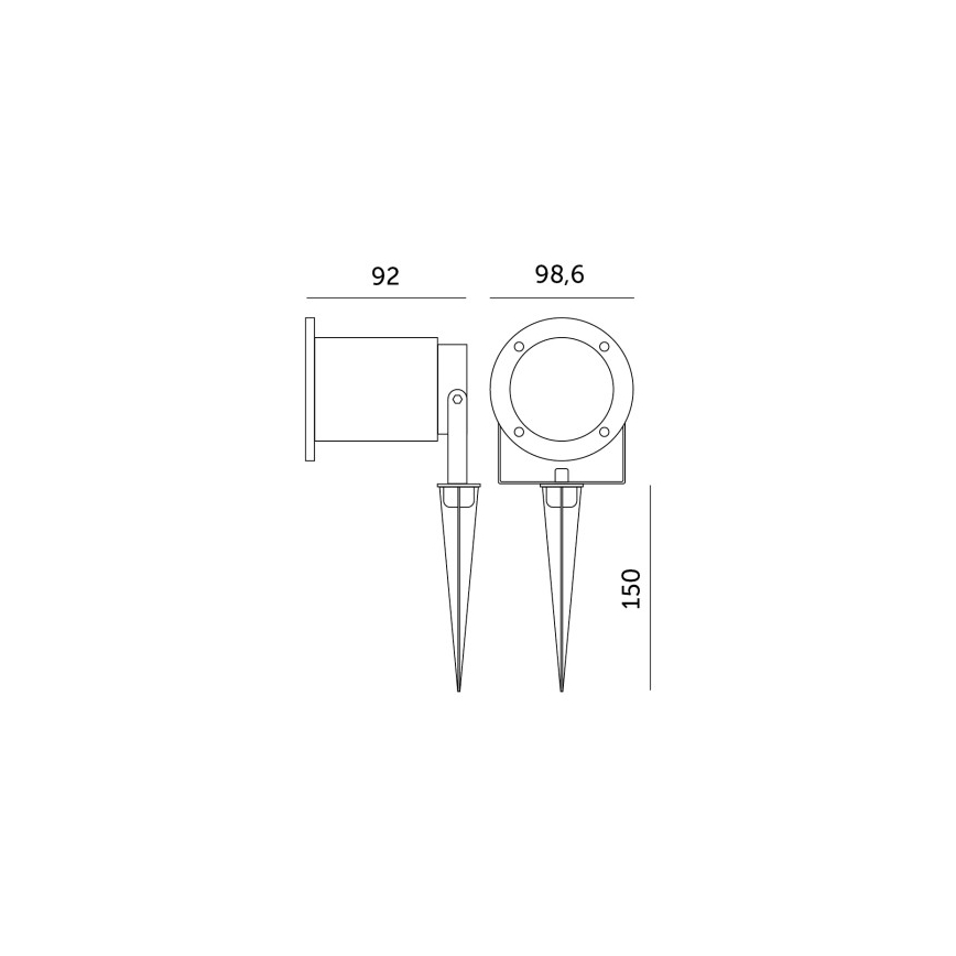 LED RGBW ściemnialna lampa zewnętrzna BLAKE 1xGU10/6W/230V IP65 + pilot zdalnego sterowania