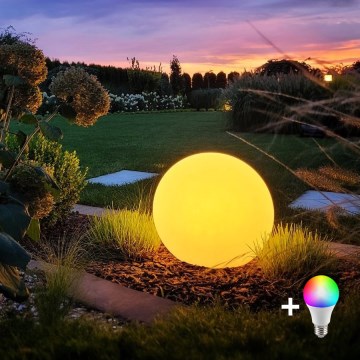 LED RGBW ściemnialna lampa zewnętrzna GLOBO 1xE27/9W/230V 2700-6500K Ø 30 cm IP44 Wi-Fi