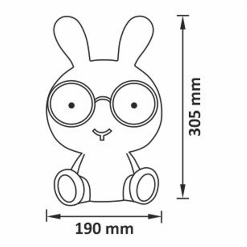 LED RGBW Ściemnialna lampka nocna dla dzieci LED/2,5W/230V królik biała