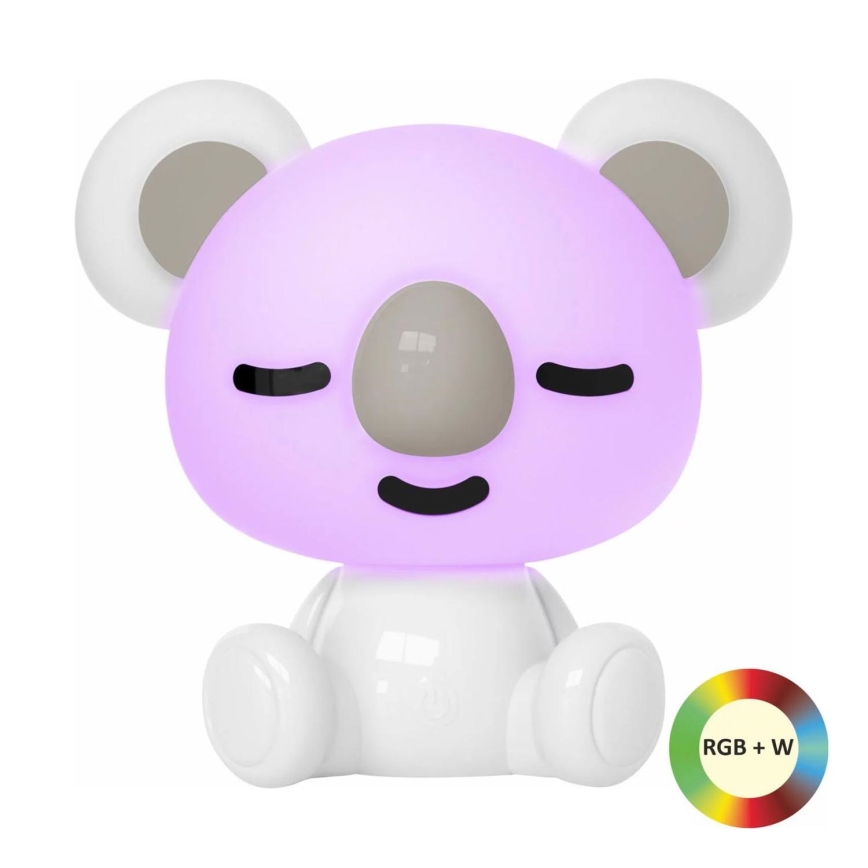 LED RGBW Ściemnialna lampka nocna dla dzieci LED/2,5W/230V koala biała