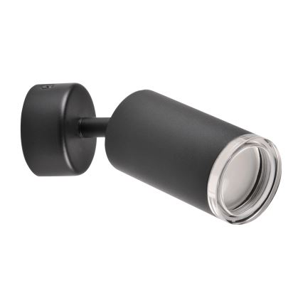 LED RGBW ściemnialna oprawa punktowa do łazienki TURYN 1xGU10/4,8W/230V 3000K IP44 czarna + pilot zdalnego sterowania