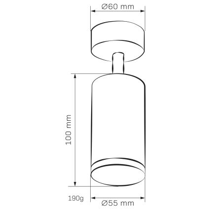 LED RGBW ściemnialna oprawa punktowa do łazienki TURYN 1xGU10/6W/230V 3000K IP44 czarna + pilot zdalnego sterowania
