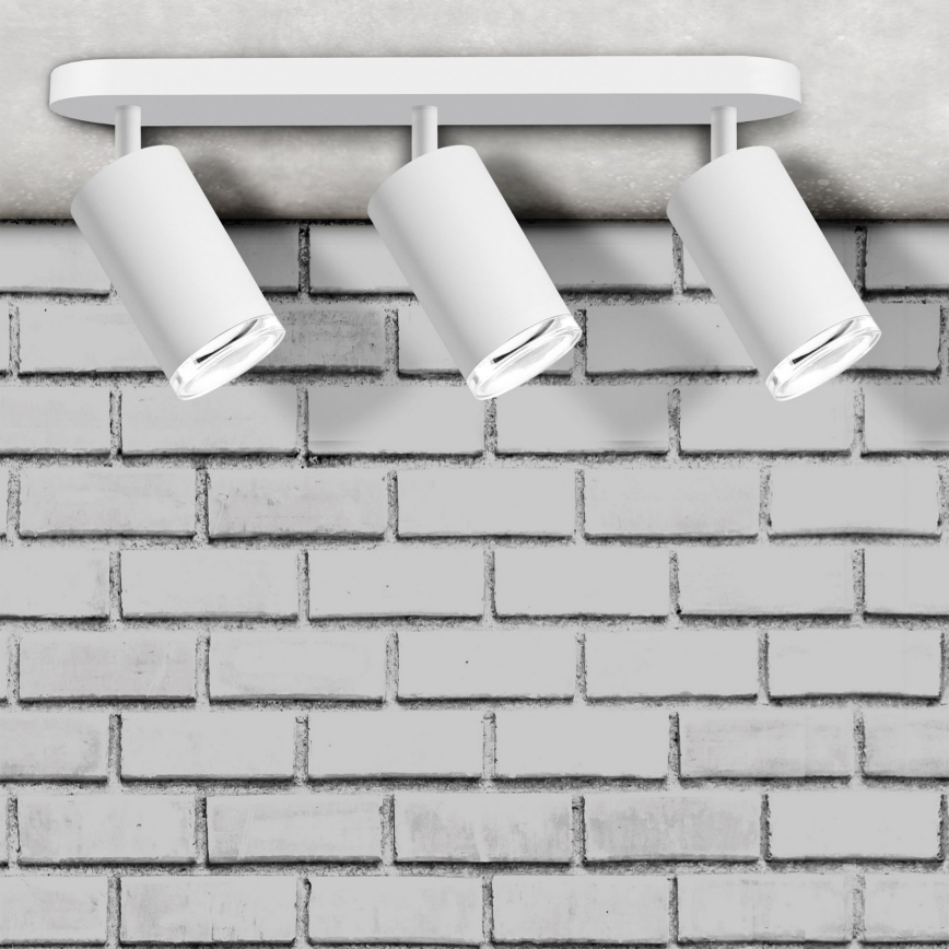 LED RGBW ściemnialna łazienkowa oprawa punktowa TURYN 3xGU10/6W/230V 3000K IP44 biała + pilot zdalnego sterowania