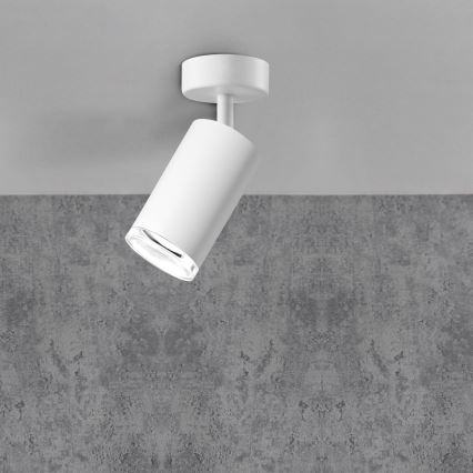 LED RGBW ściemnialna łazienkowa oprawa punktowa TURYN 1xGU10/4,8W/230V 3000K IP44 biała + zdalne sterowanie
