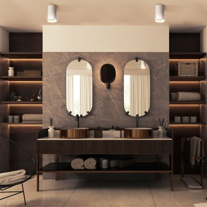 LED RGBW Ściemnialna oprawa punktowa do łazienki TURYN 1xGU10/6W/230V 3000K Wi-Fi IP44 biała