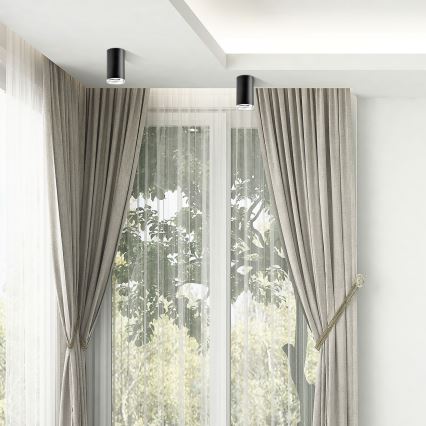 LED RGBW ściemnialna łazienkowa oprawa punktowa TURYN 1xGU10/6W/230V 3000K Wi-Fi IP44 czarna