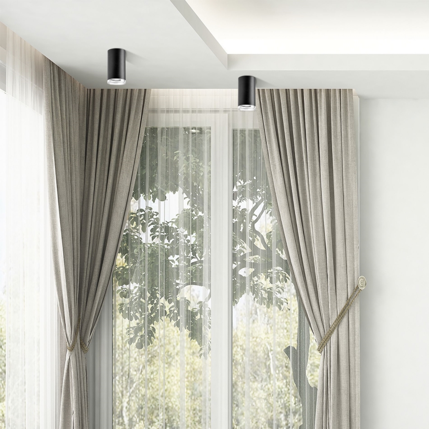 LED RGBW ściemnialna łazienkowa oprawa punktowa TURYN 1xGU10/6W/230V 3000K Wi-Fi IP44 czarna