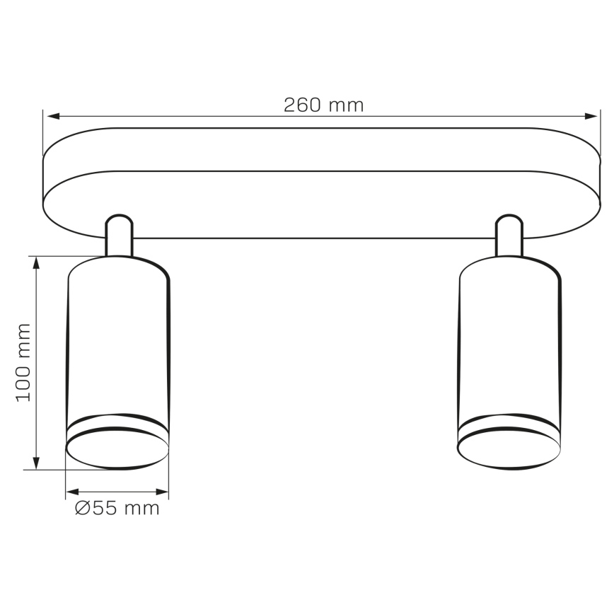LED RGBW ściemnialna oprawa punktowa do łazienki TURYN 2xGU10/4,8W/230V 3000K IP44 biała + pilot zdalnego sterowania