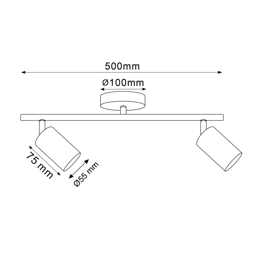LED RGBW ściemnialna oprawa punktowa GOLDI 2xGU10/6W/230V 3000K złota + pilot zdalnego sterowania