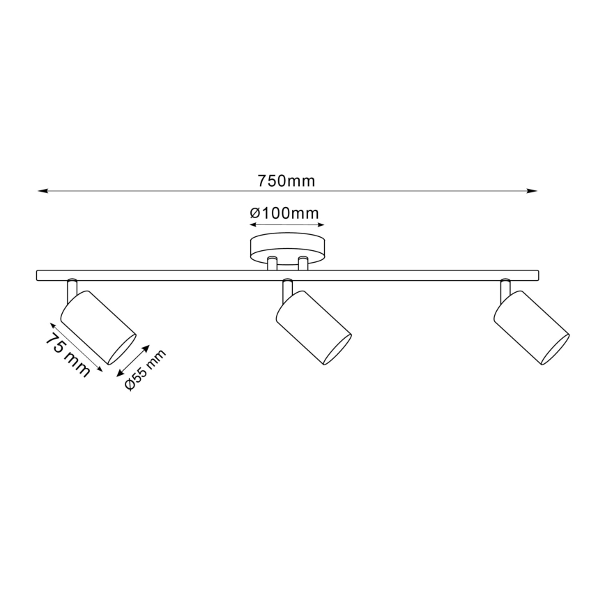 Ściemnialna oprawa punktowa LED RGBW GOLDI 3xGU10/6,5W/230V 2700-6500K Wi-Fi złota