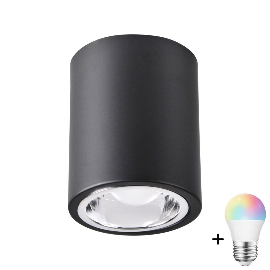LED RGBW ściemnialna oprawa punktowa JUPITER 1xE27/6,5W/230V 2700-6500K Wi-Fi śr. 9,8 cm czarna