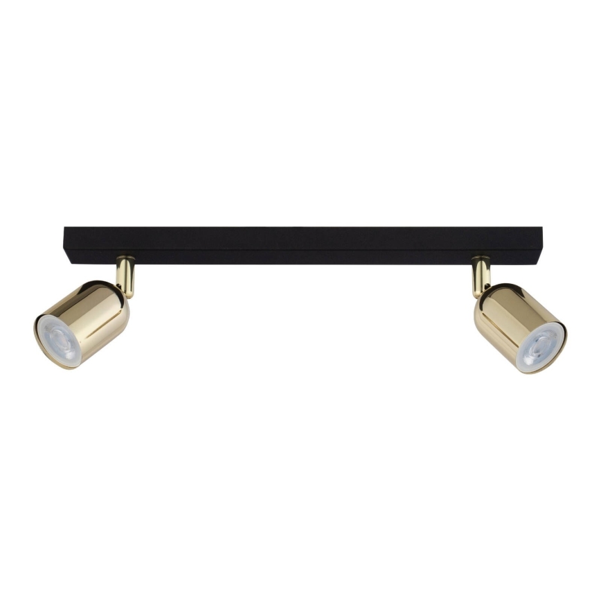 LED RGBW Ściemnialna oprawa punktowa TOP 2xGU10/6,5W/230V 2700-6500K czarny/złoty