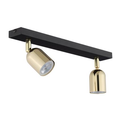 LED RGBW Ściemnialna oprawa punktowa TOP 2xGU10/6,5W/230V 2700-6500K czarny/złoty