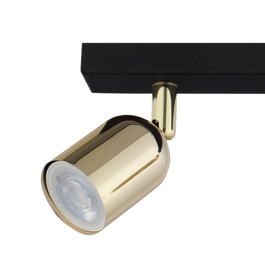 LED RGBW Ściemnialna oprawa punktowa TOP 2xGU10/6,5W/230V 2700-6500K czarny/złoty