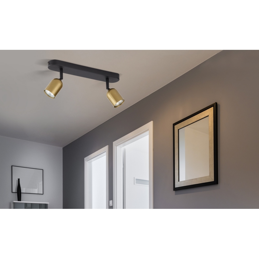 LED RGBW ściemnialna oprawa punktowa TOP 2xGU10/6,5W/230V 2700-6500K złoty/czarny