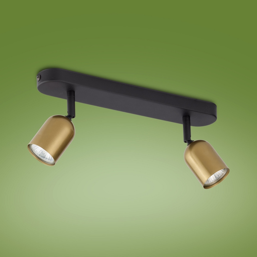 LED RGBW ściemnialna oprawa punktowa TOP 2xGU10/6,5W/230V 2700-6500K złoty/czarny