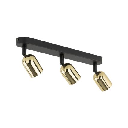 LED RGBW Ściemnialna oprawa punktowa TOP 3xGU10/6,5W/230V 2700-6500K czarna/złota