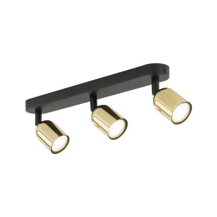 LED RGBW Ściemnialna oprawa punktowa TOP 3xGU10/6,5W/230V 2700-6500K czarna/złota
