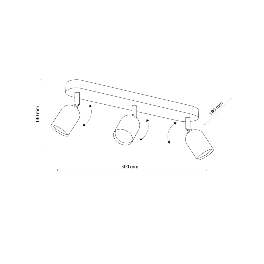 LED RGBW Ściemnialna oprawa punktowa TOP 3xGU10/6,5W/230V 2700-6500K czarna/złota