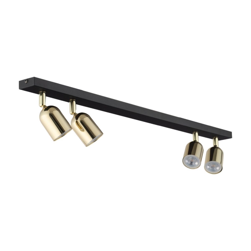 LED RGBW ściemnialna oprawa punktowa TOP 4xGU10/6,5W/230V 2700-6500K czarna/złota