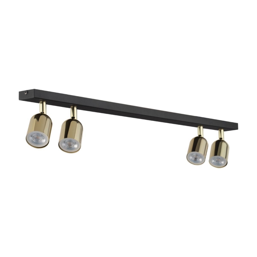 LED RGBW ściemnialna oprawa punktowa TOP 4xGU10/6,5W/230V 2700-6500K czarna/złota