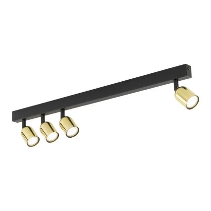 LED RGBW ściemnialna oprawa punktowa TOP 4xGU10/6,5W/230V 2700-6500K czarny/złoty
