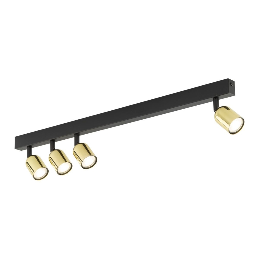 LED RGBW ściemnialna oprawa punktowa TOP 4xGU10/6,5W/230V 2700-6500K czarny/złoty