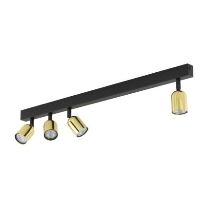 LED RGBW ściemnialna oprawa punktowa TOP 4xGU10/6,5W/230V 2700-6500K czarny/złoty