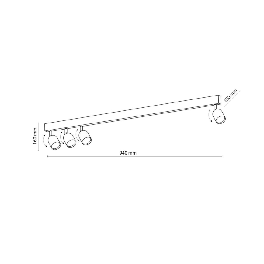LED RGBW ściemnialna oprawa punktowa TOP 4xGU10/6,5W/230V 2700-6500K czarny/złoty