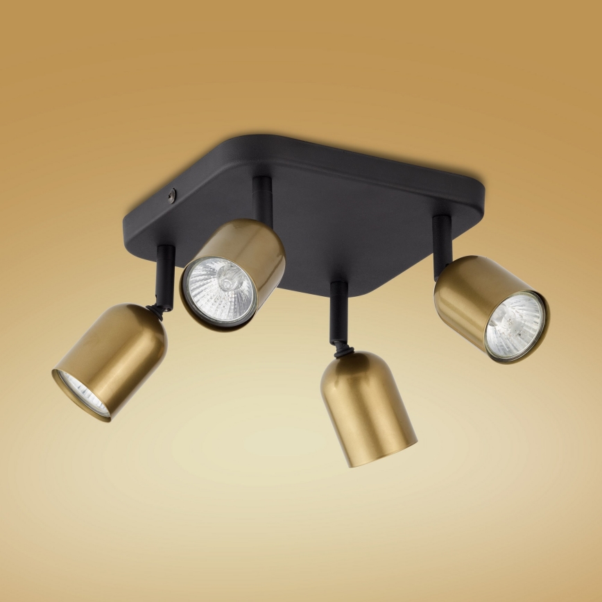 LED RGBW ściemnialna oprawa punktowa TOP 4xGU10/6,5W/230V 2700-6500K złota/czarna