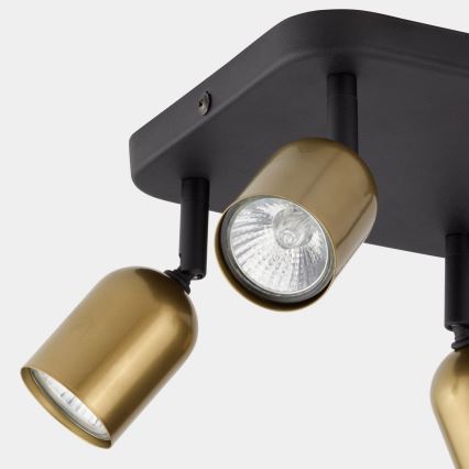 LED RGBW ściemnialna oprawa punktowa TOP 4xGU10/6,5W/230V 2700-6500K złota/czarna