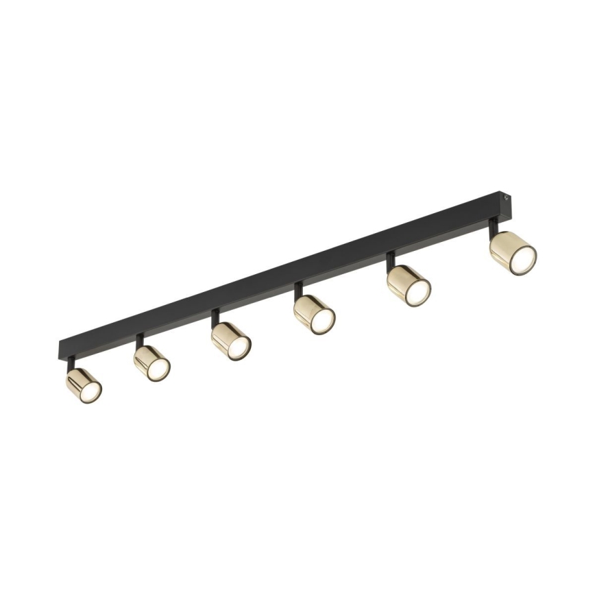 LED RGBW ściemnialna oprawa punktowa TOP 6xGU10/6,5W/230V 2700-6500K czarna/złota
