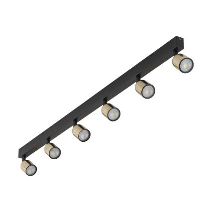 LED RGBW ściemnialna oprawa punktowa TOP 6xGU10/6,5W/230V 2700-6500K czarna/złota