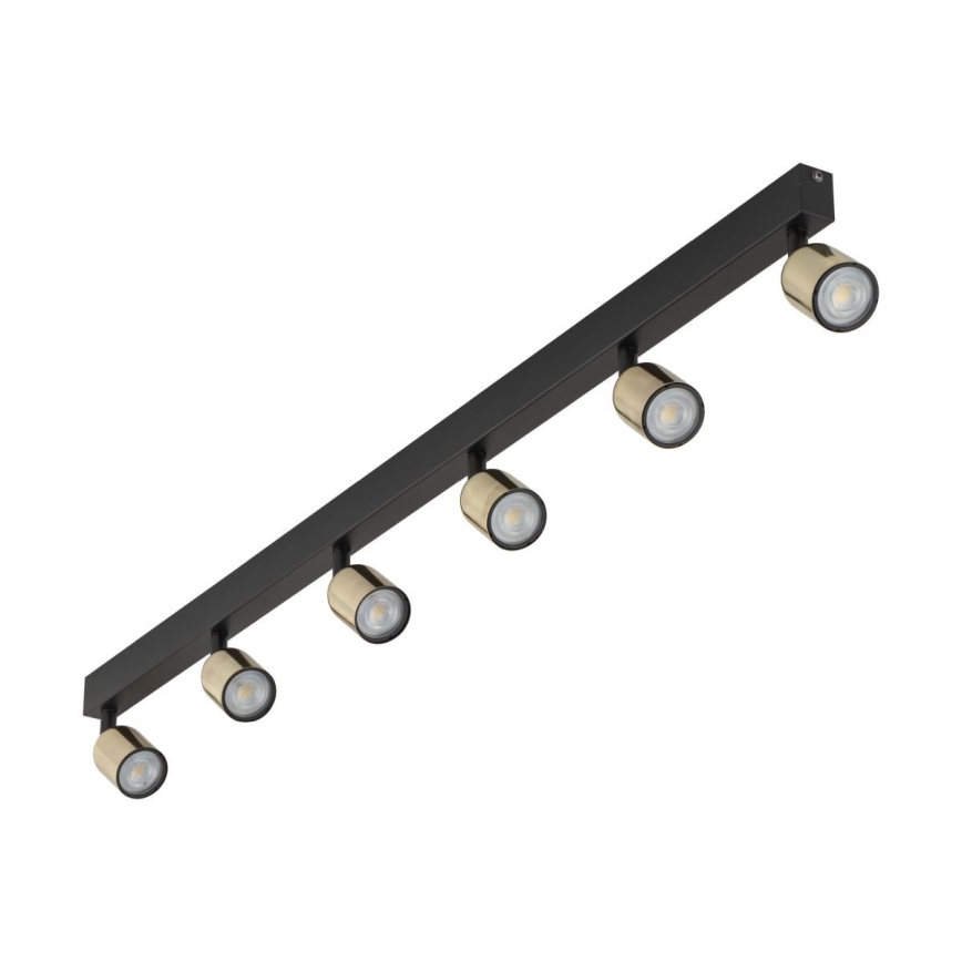 LED RGBW ściemnialna oprawa punktowa TOP 6xGU10/6,5W/230V 2700-6500K czarna/złota