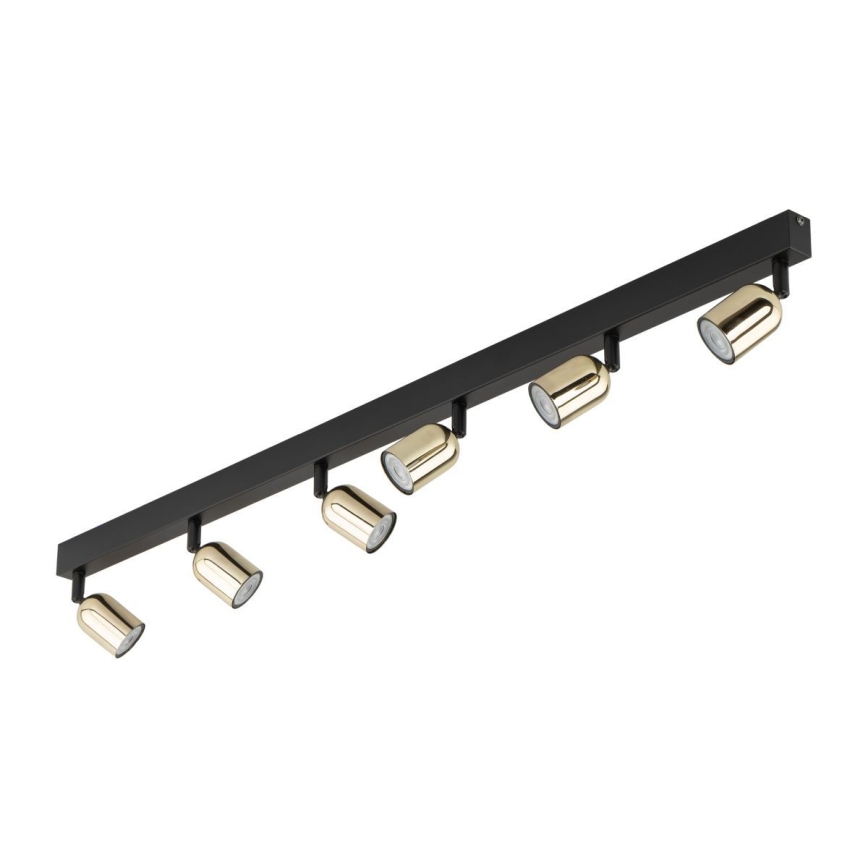 LED RGBW ściemnialna oprawa punktowa TOP 6xGU10/6,5W/230V 2700-6500K czarna/złota